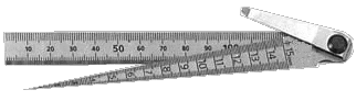 Taper Gage with Rule Stainless Steel 1TG700S1-15 Millimeter