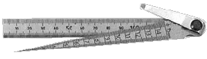 Taper Gauge and Ruler Set Metric 1 to 15 millimeter