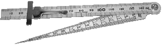 Taper Gage with Ruler 1TG700AS - Stainless Steel 